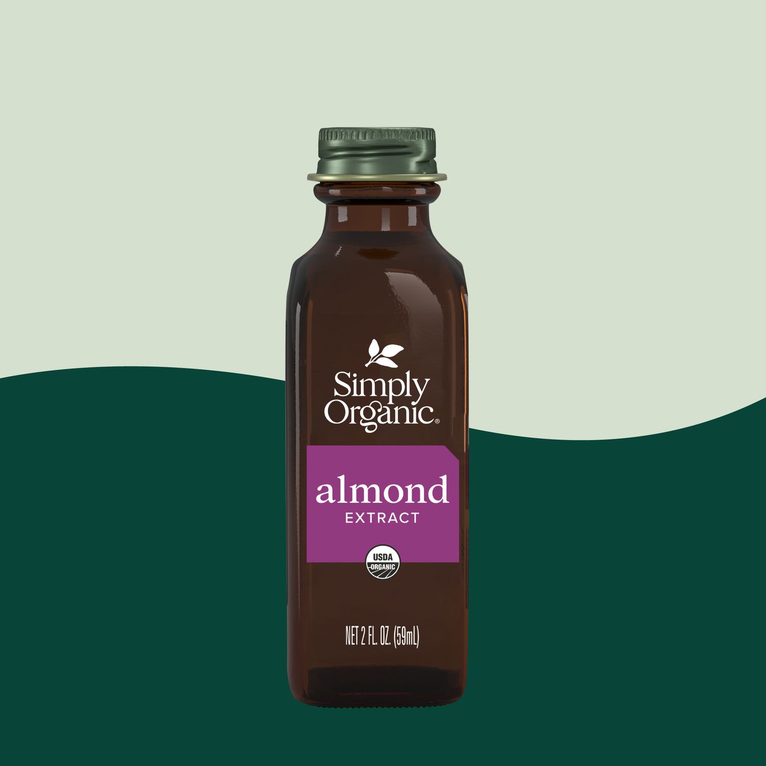 Pure Almond Extract, Certified Organic, Kosher, 2 Fl Oz