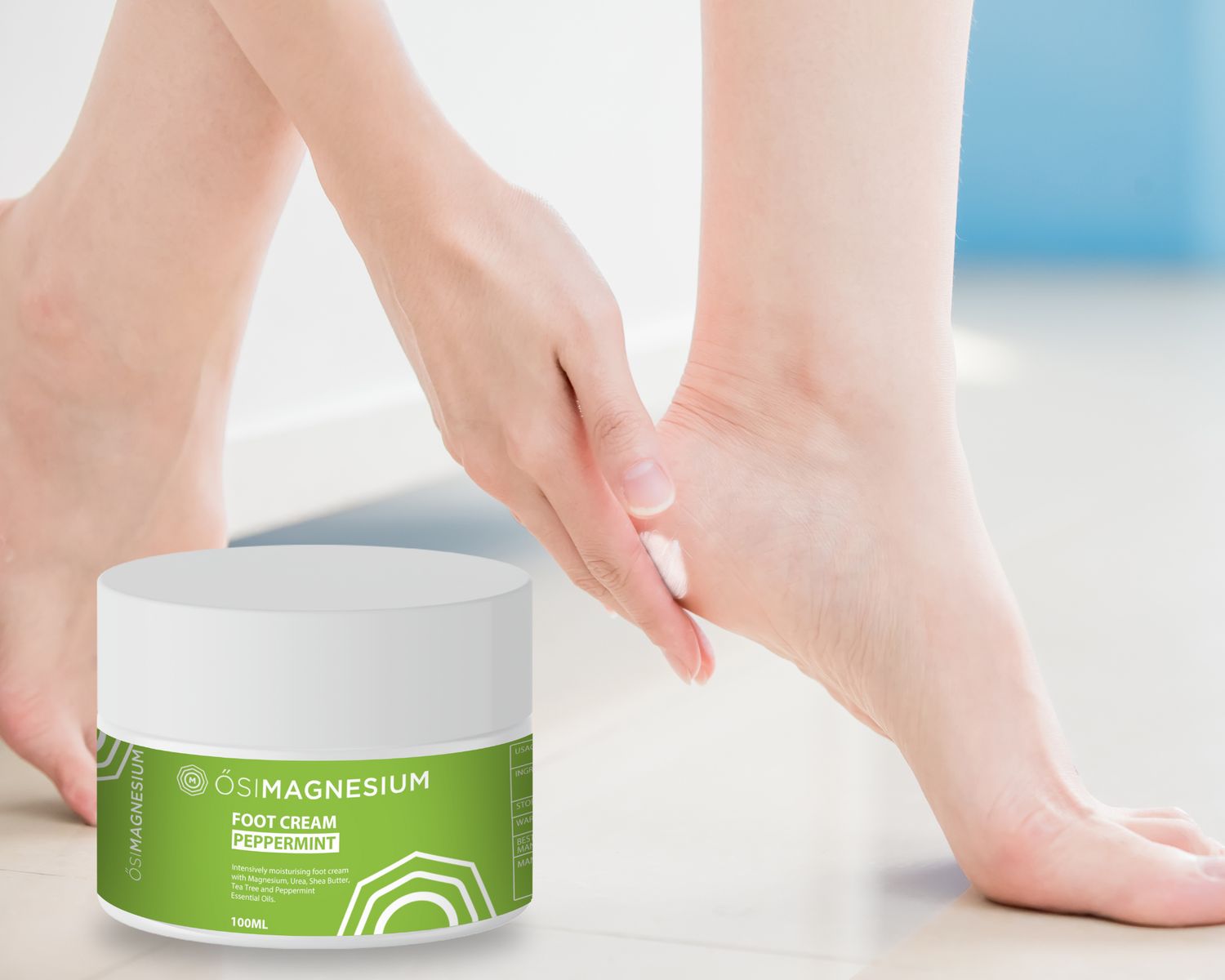MAGNESIUM Tea Tree and Peppermint Foot Cream- 3.38oz