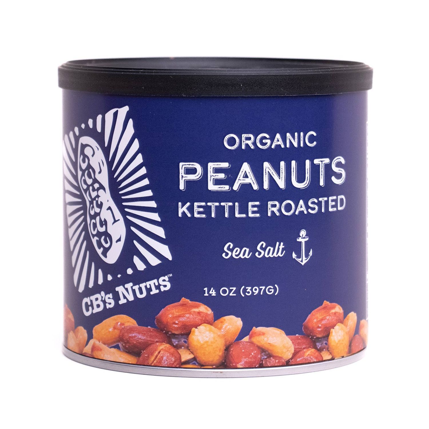 14oz can Organic Kettle Roasted Peanuts - Sea Salt