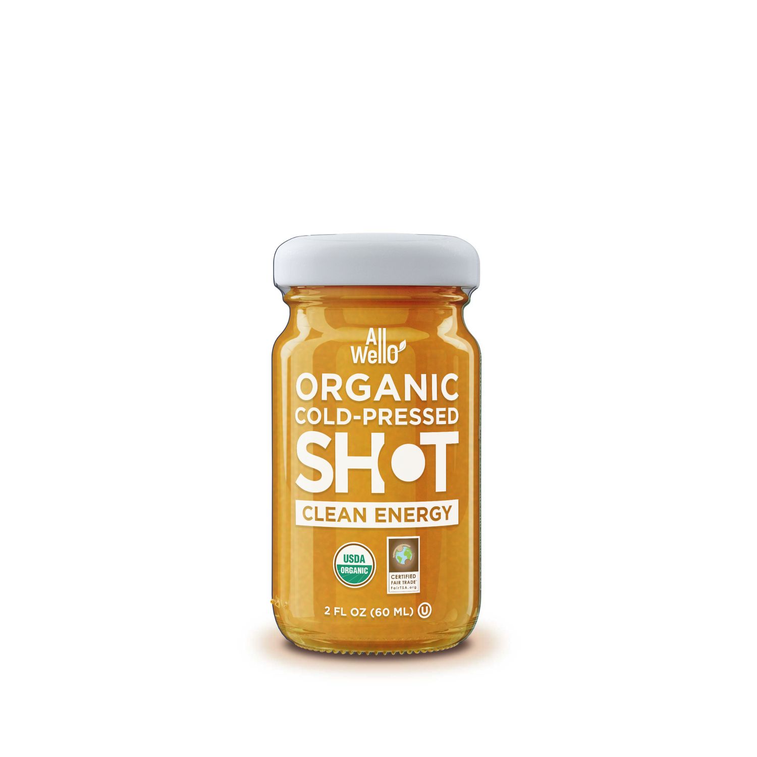 Organic Cold-Pressed Clean Energy Shot With Ginseng