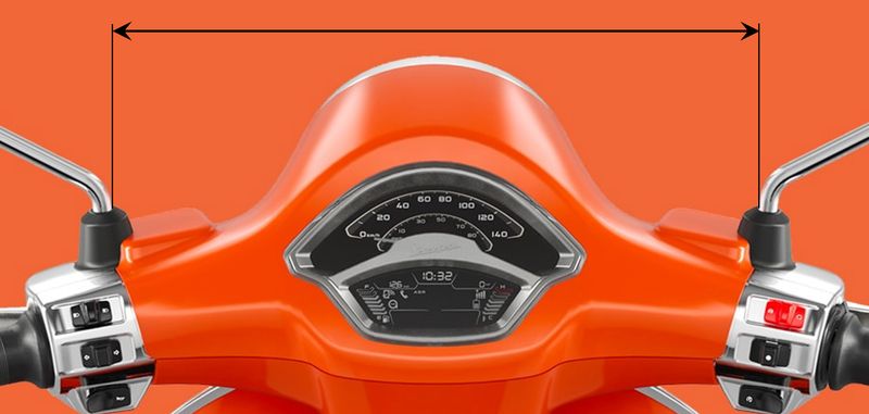 Measure the distance between the inside of the mirror stems. 380 - 400 - 410mm possible.