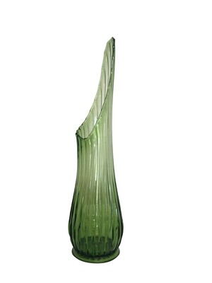 Mid Century Modern LE Smith Green Vase