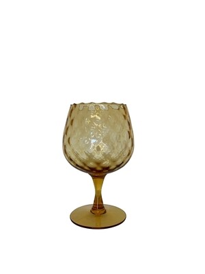 Mid Century Modern Amber Colored Brandy Snifter
