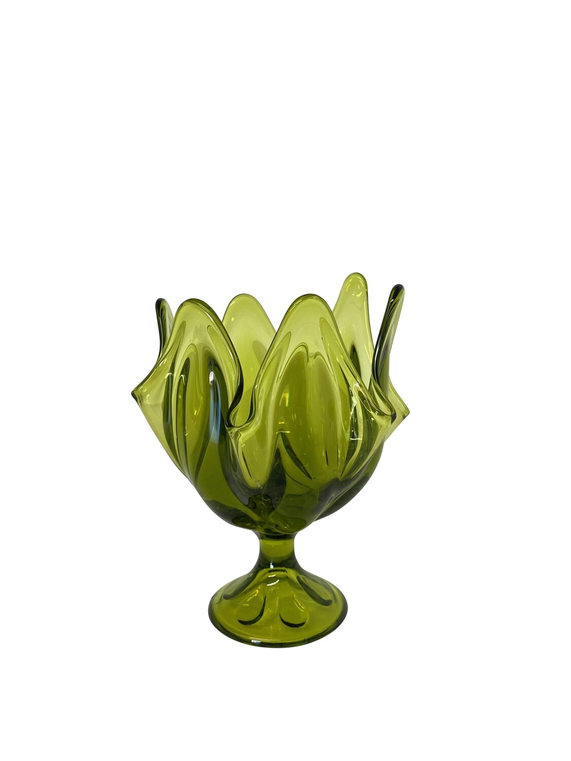 Mid Century Viking Handkerchief Vase in Green