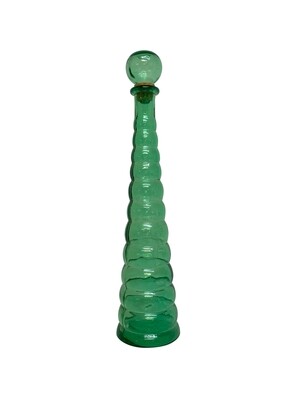 Green Mid Century Decanter with Stopper