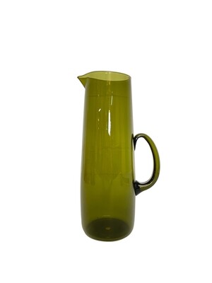 Mid Century Pitcher in Olive Green