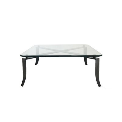 Wrought Iron Brass & Glass Top Coffee Table Wrought Iron Brass & Glass Top Coffee Table