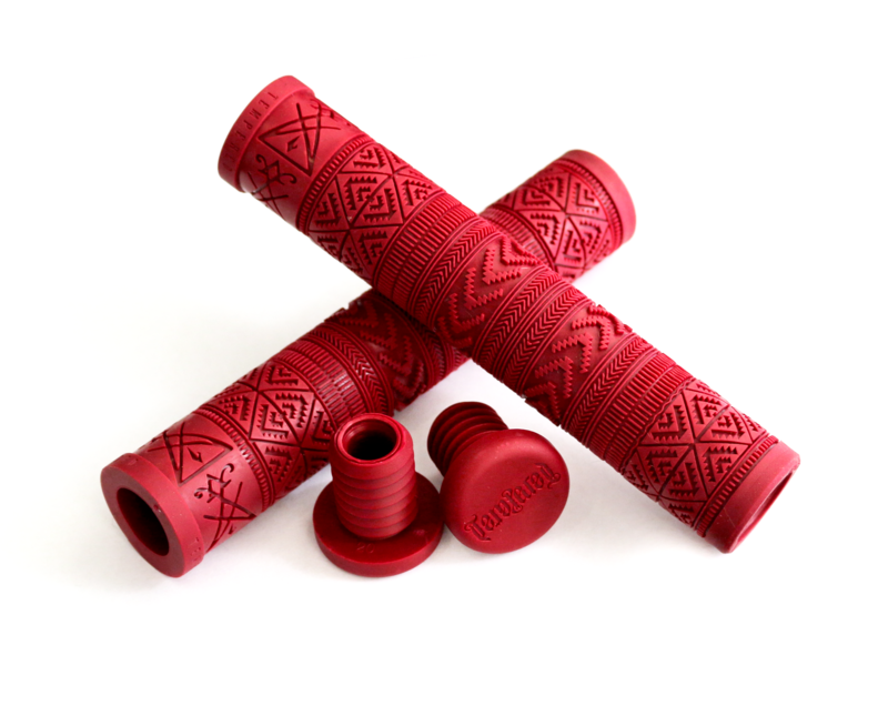 Tempered Zephyr BMX Grips - Flangeless - Ox Blood Red​