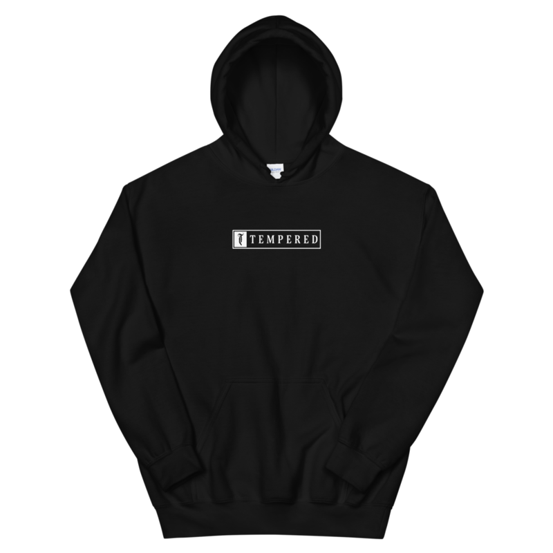Tempered Box Logo Hoodie - Black