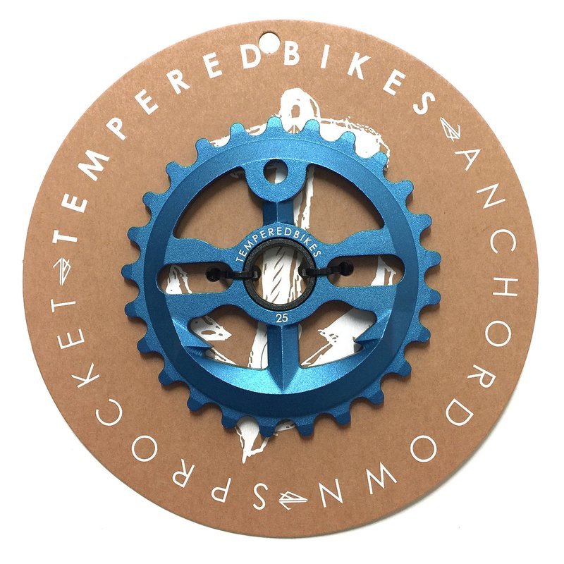 Tempered Anchor Down BMX Sprocket - Blue