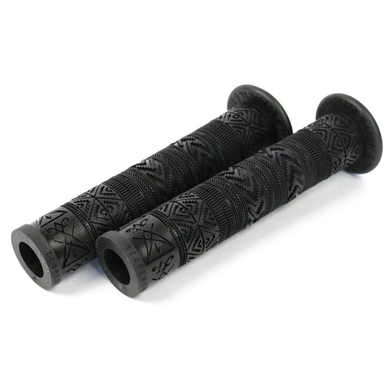 Tempered Zephyr BMX Grips - Flanged - Black