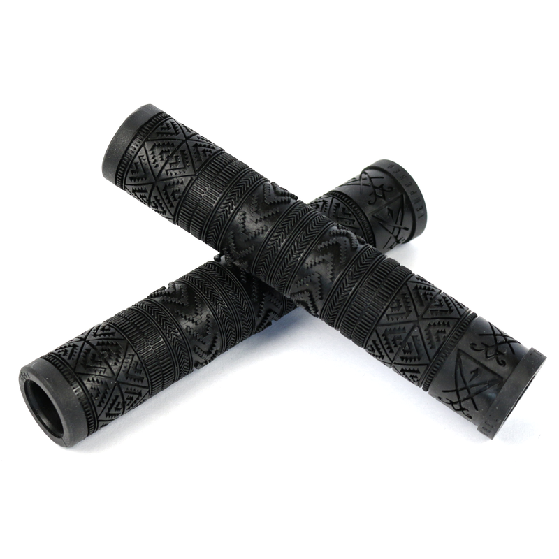 Tempered Zephyr BMX Grips - Flangeless - Black