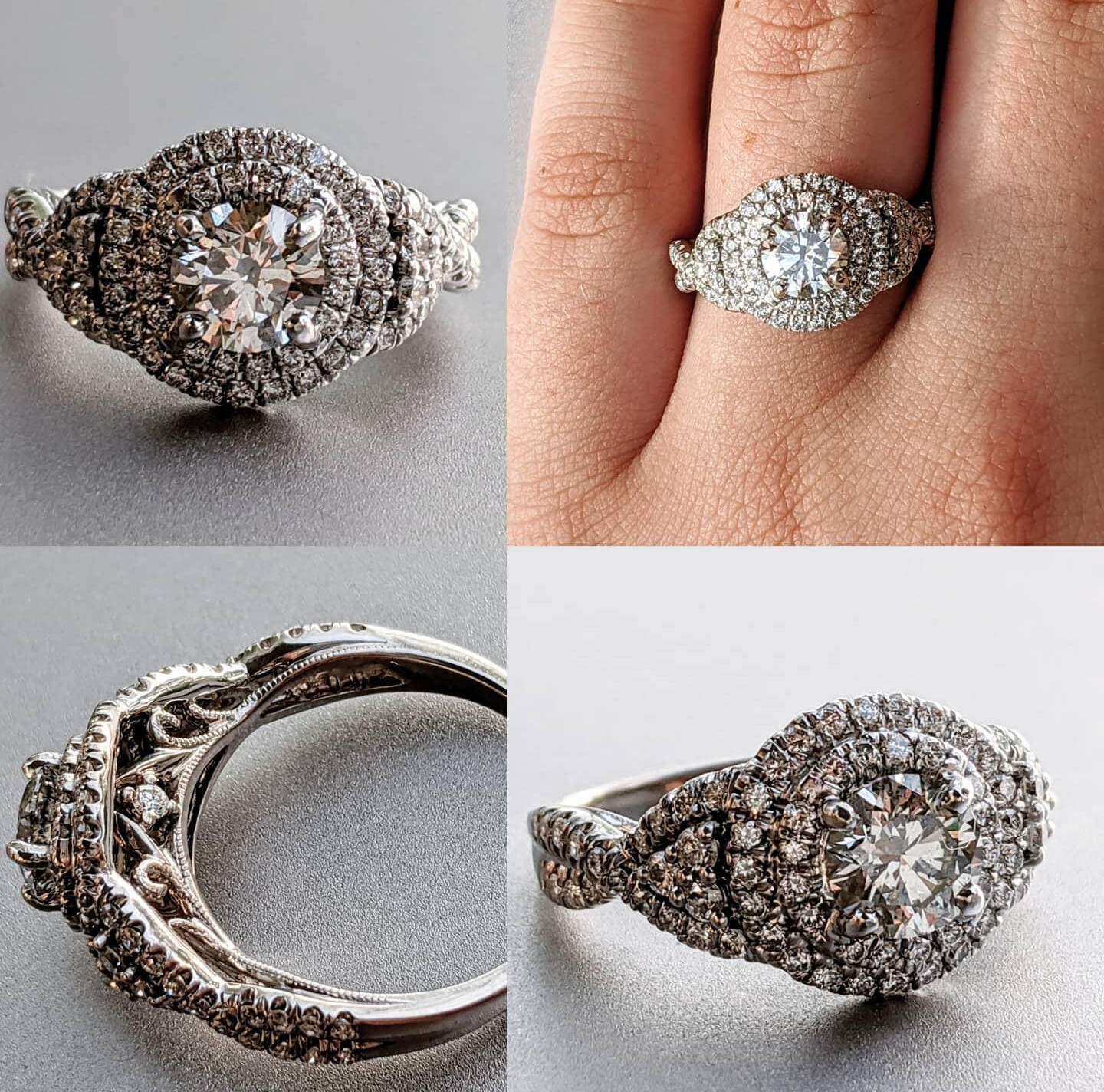 1.68 Ct Gabriel &amp; Co Diamond Engagement Ring Sz 7