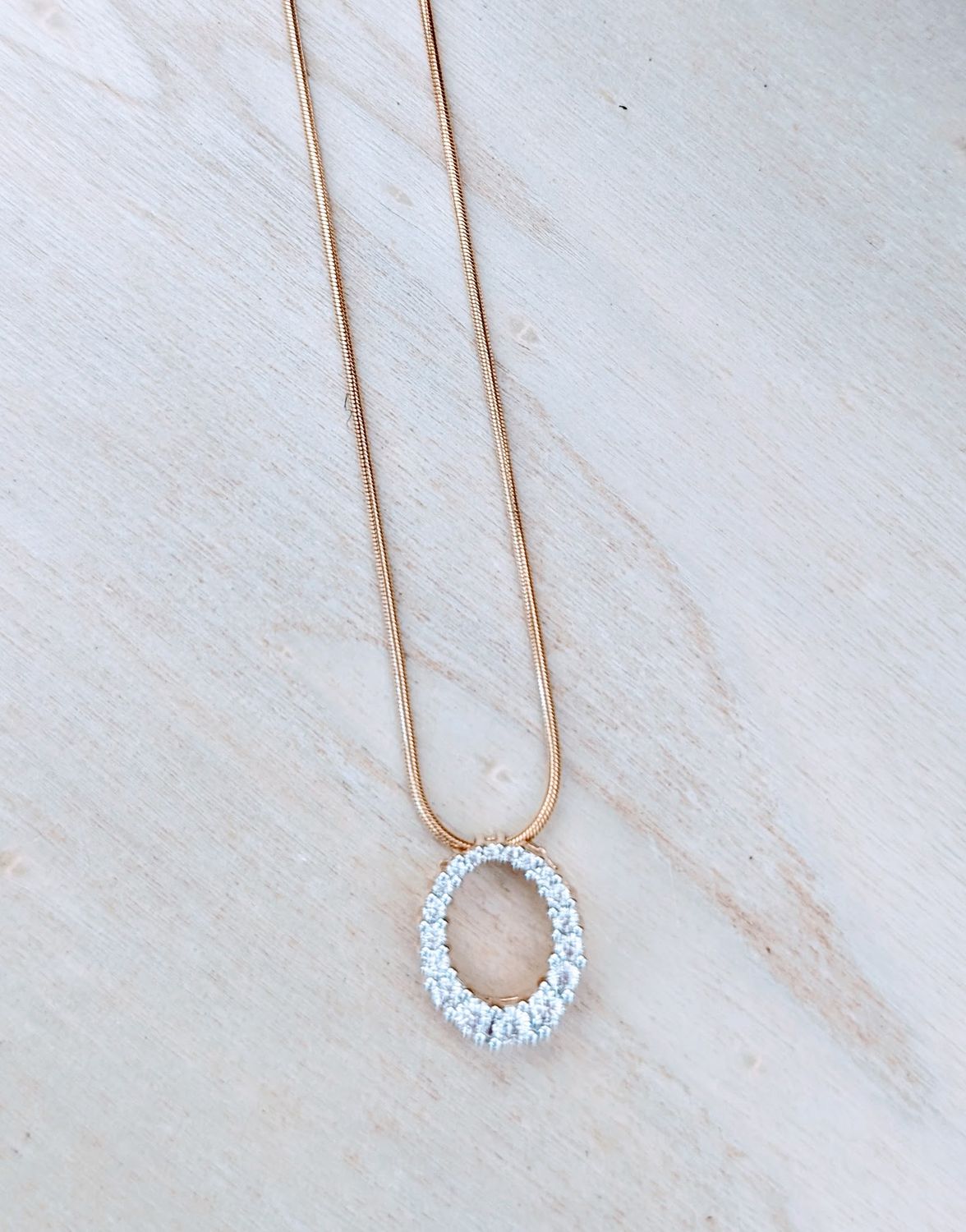 Natural Diamond 0.5 Carat Oval Journey Pendant in 14K Yellow Gold 18&quot;