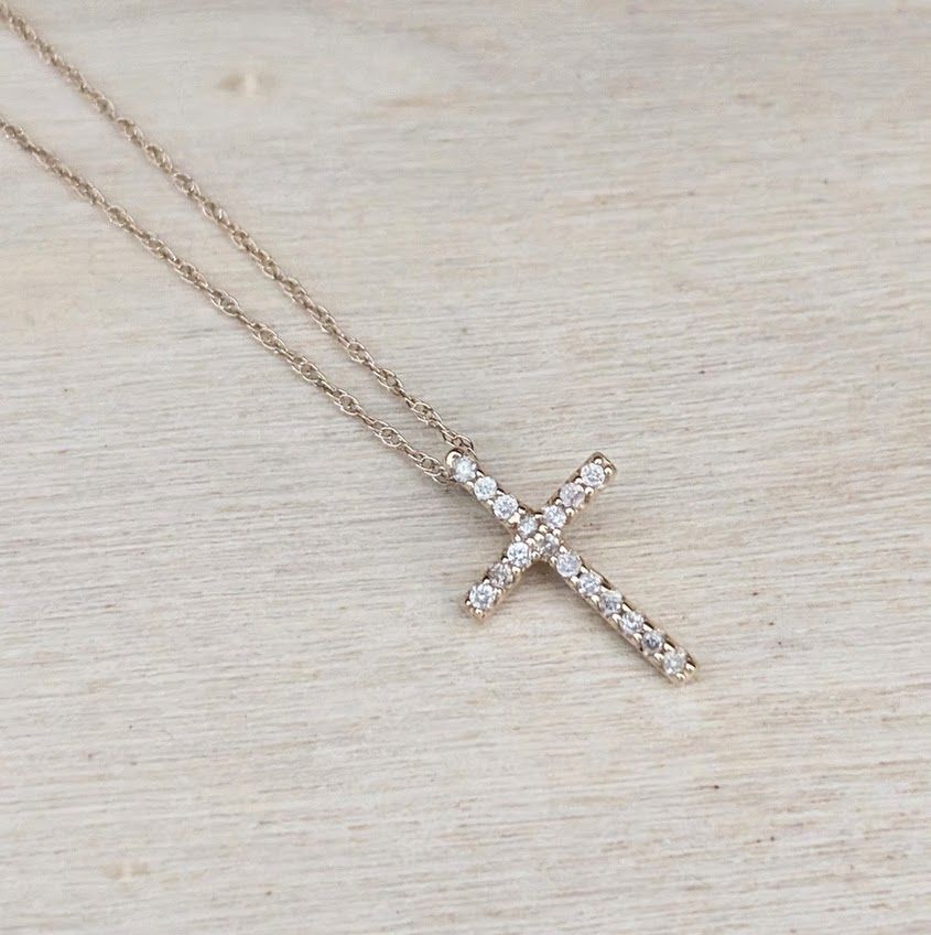 10K Yellow Gold Cross Necklace