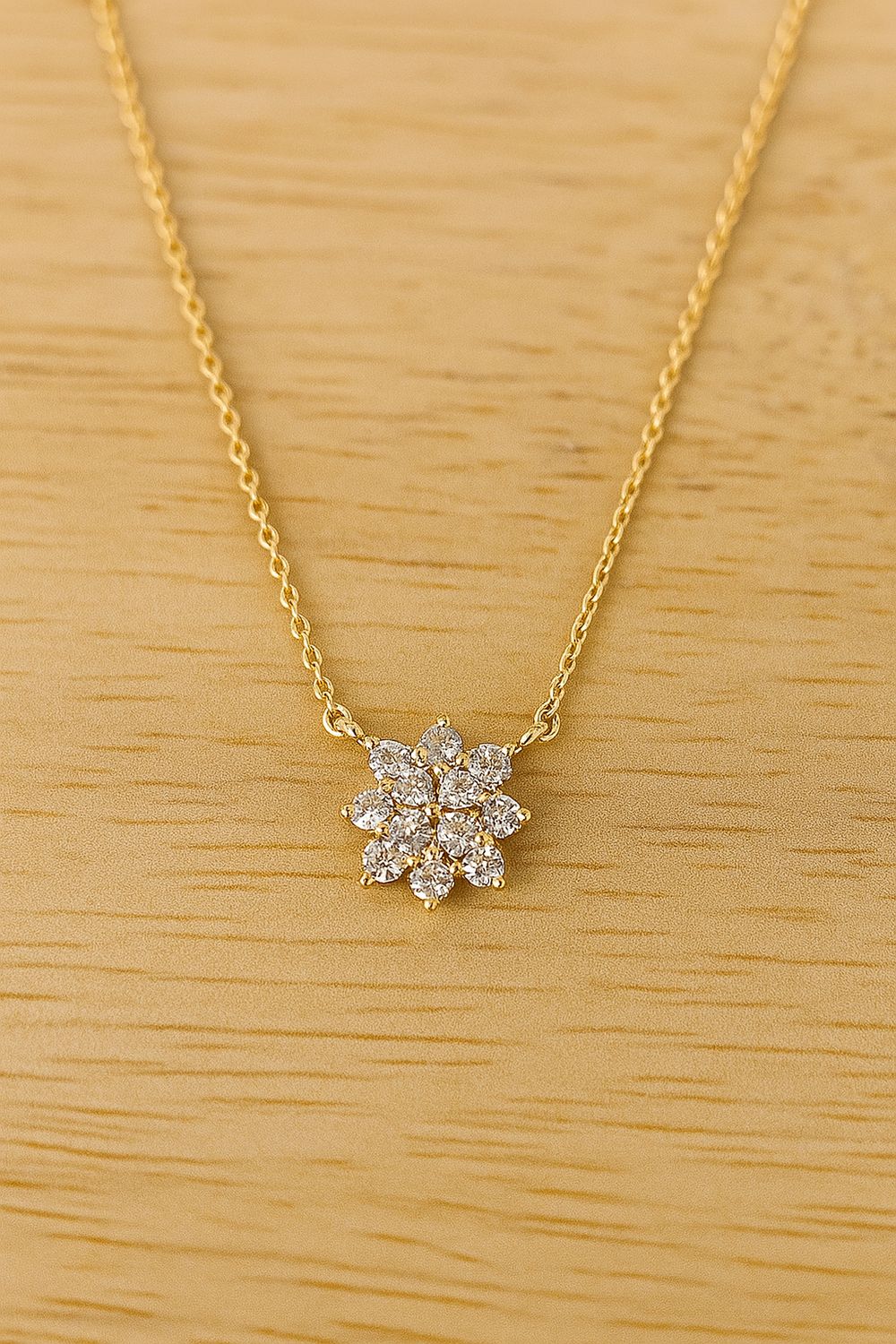 0.55 Carat Lab Grown Diamond Pendant in Yellow Gold