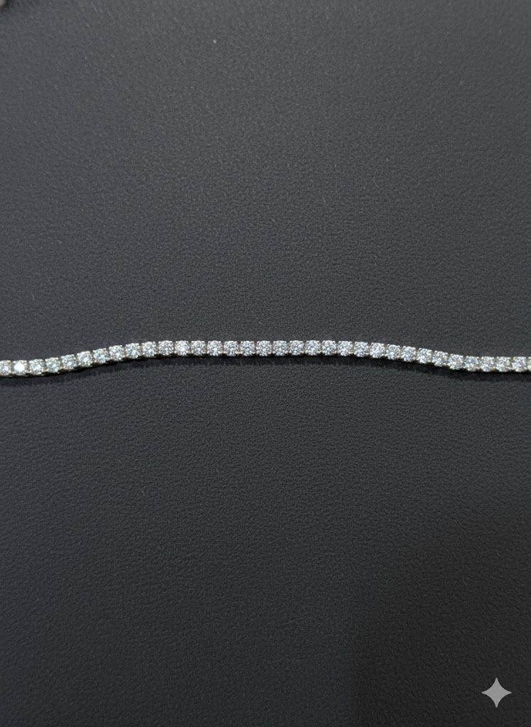 7 Carat Lab Grown Diamond Tennis Bracelet in 14k White Gold