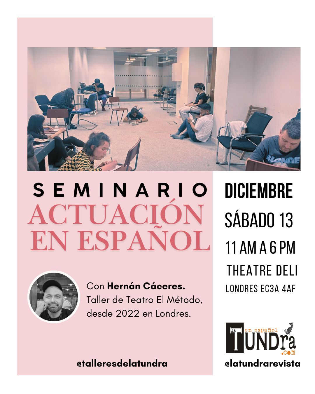 Seminario de actuación en español con Hernán Cáceres Seminario de actuación en español con Hernán Cáceres