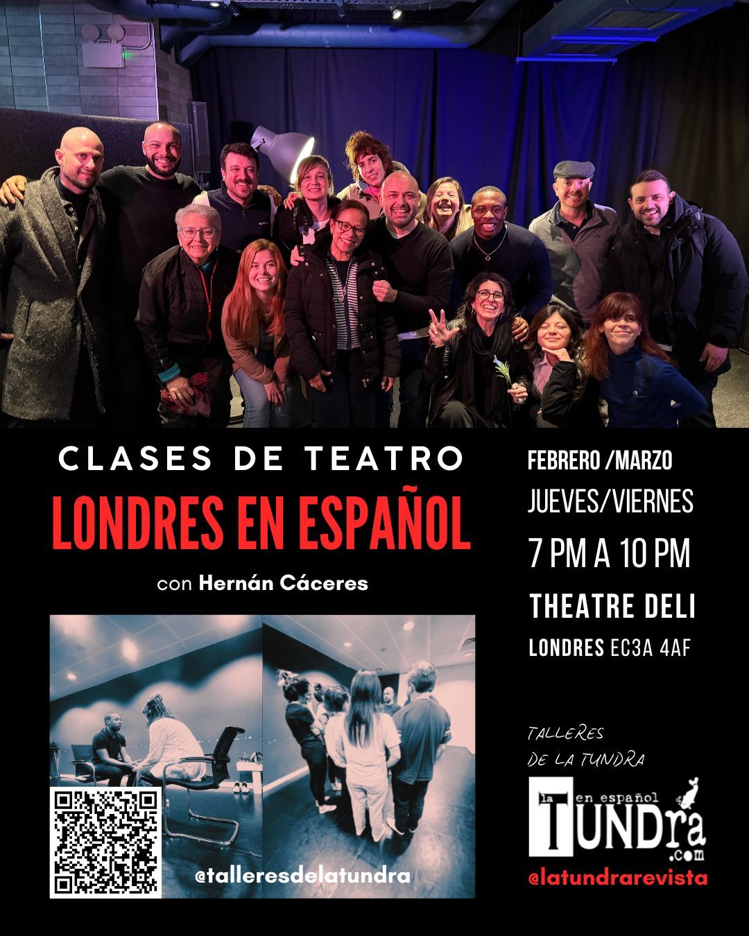 Workshop de Teatro: El Método con Hernán Cáceres Workshop de Teatro: El Método con Hernán Cáceres