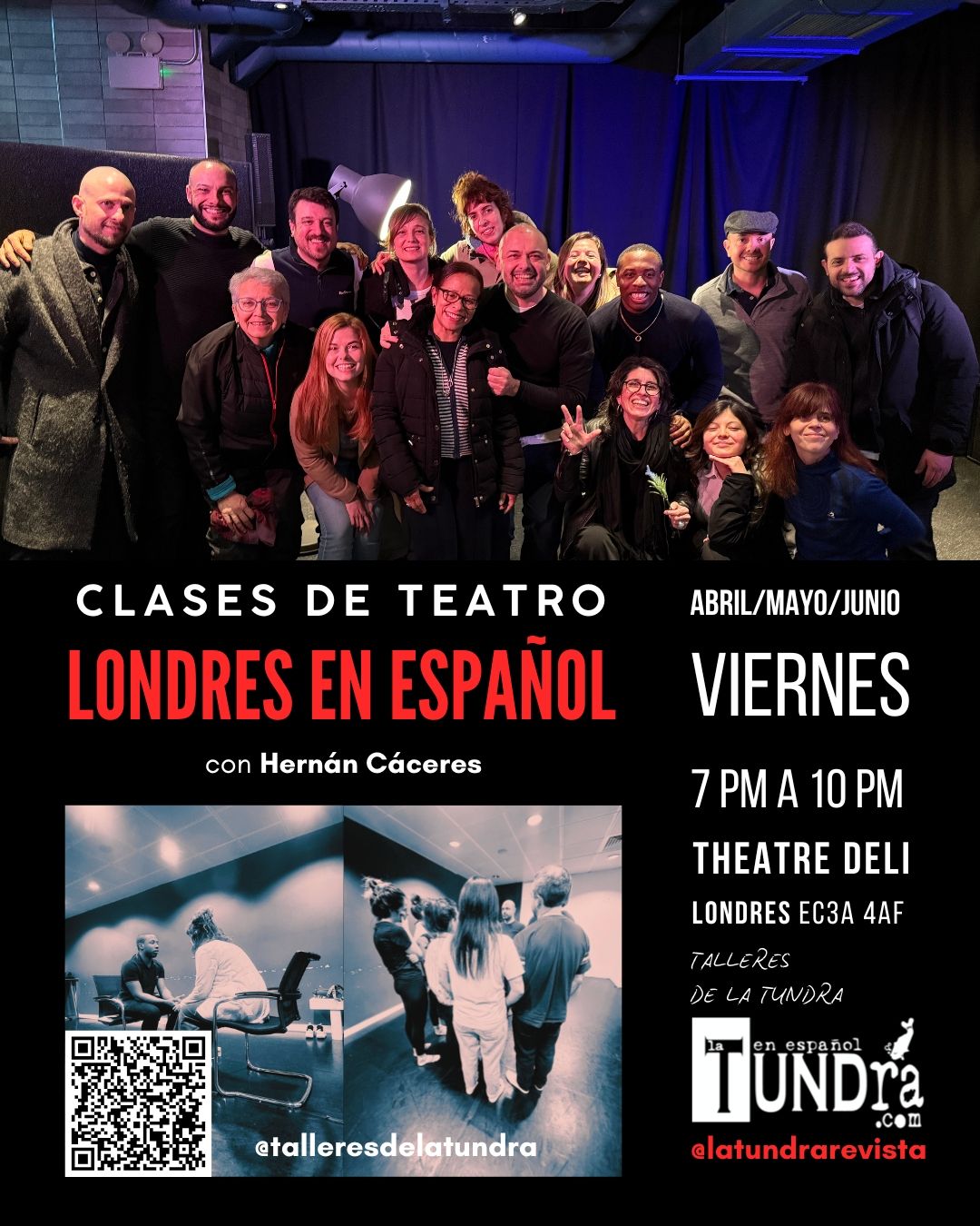 Taller de Teatro El Método en español con Hernán Cáceres Taller de Teatro El Método en español con Hernán Cáceres