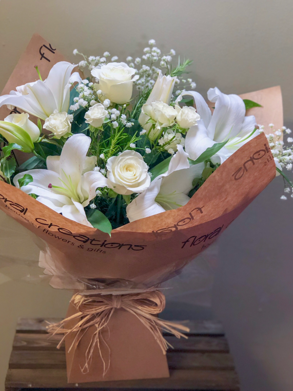 White Rose & Lily Hand-Tie