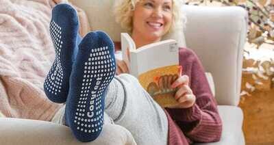 Gripped Socks. Luxurious with Standard to Roomy Fit ( 1 pair pack)