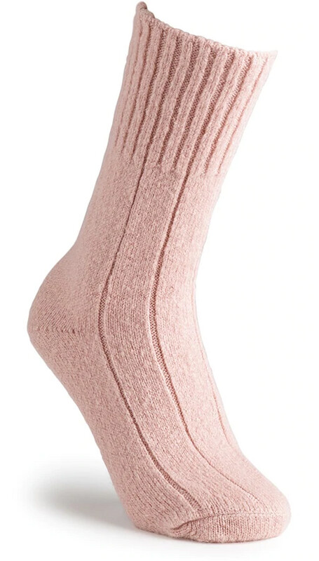 Extra Roomy Super‑Soft Bed Socks (2 pair pack), Colour / Size: Blush Small