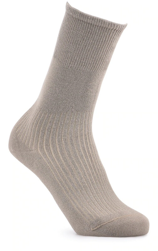 Extra Roomy Luxury Bamboo Seam-Free Socks (3 Pair pack), Colour: Oatmeal