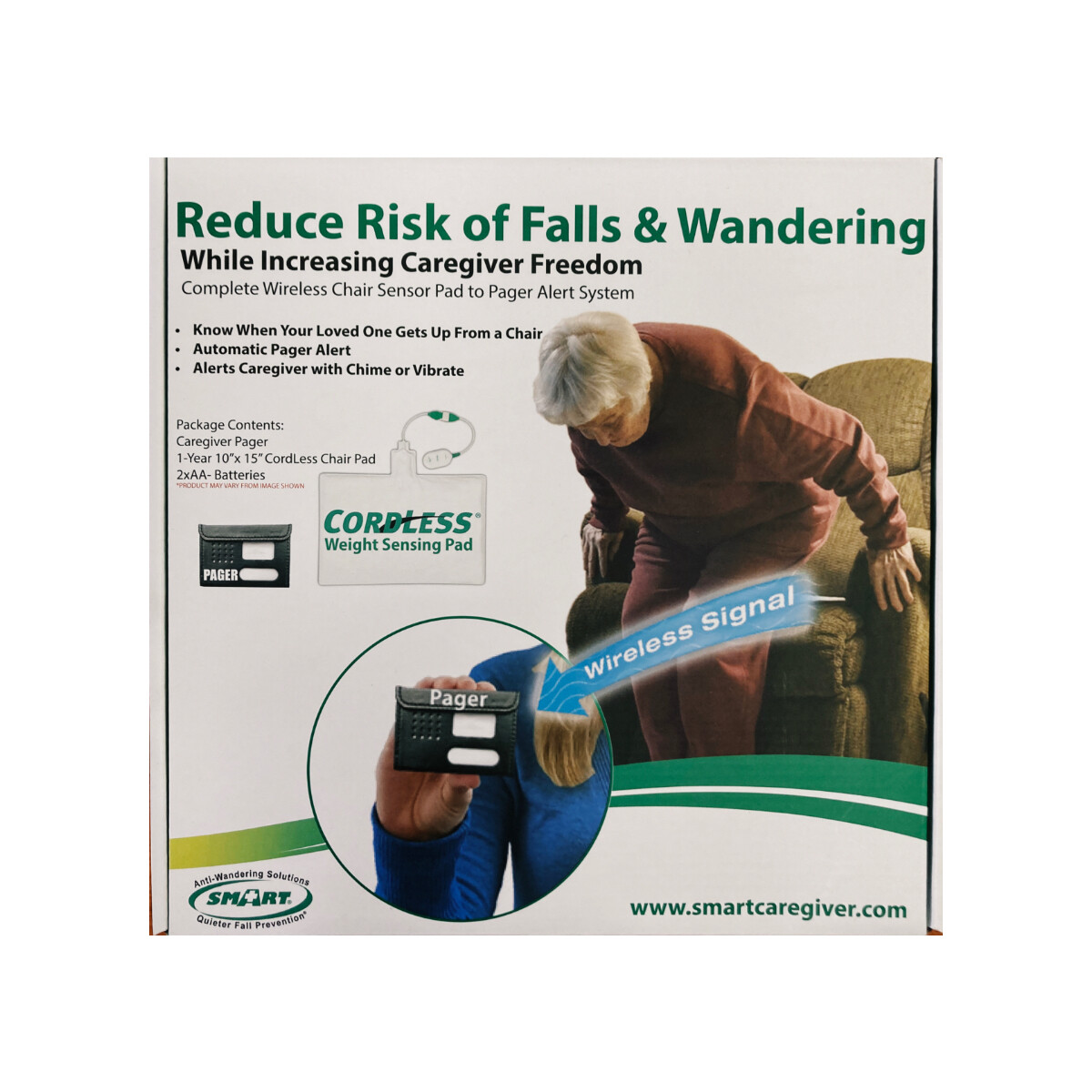 Cordless Chair Sensor Pad To Pager Alert System. RETAIL PACKAGED
