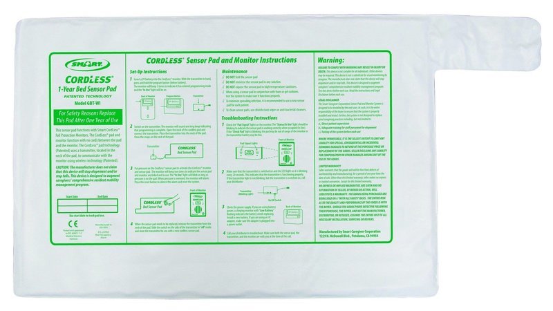Cordless Bed Exit Sensor Pad 20&quot; x 30&quot;