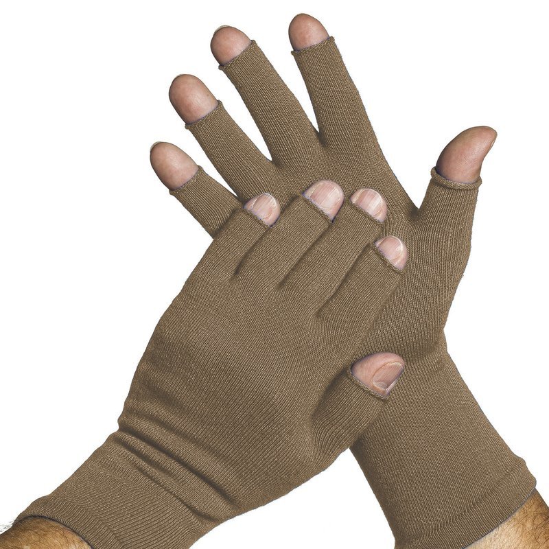 3 4 Finger Gloves Medium Weight. Keep warm with Raynauds. UPF 50 Pair