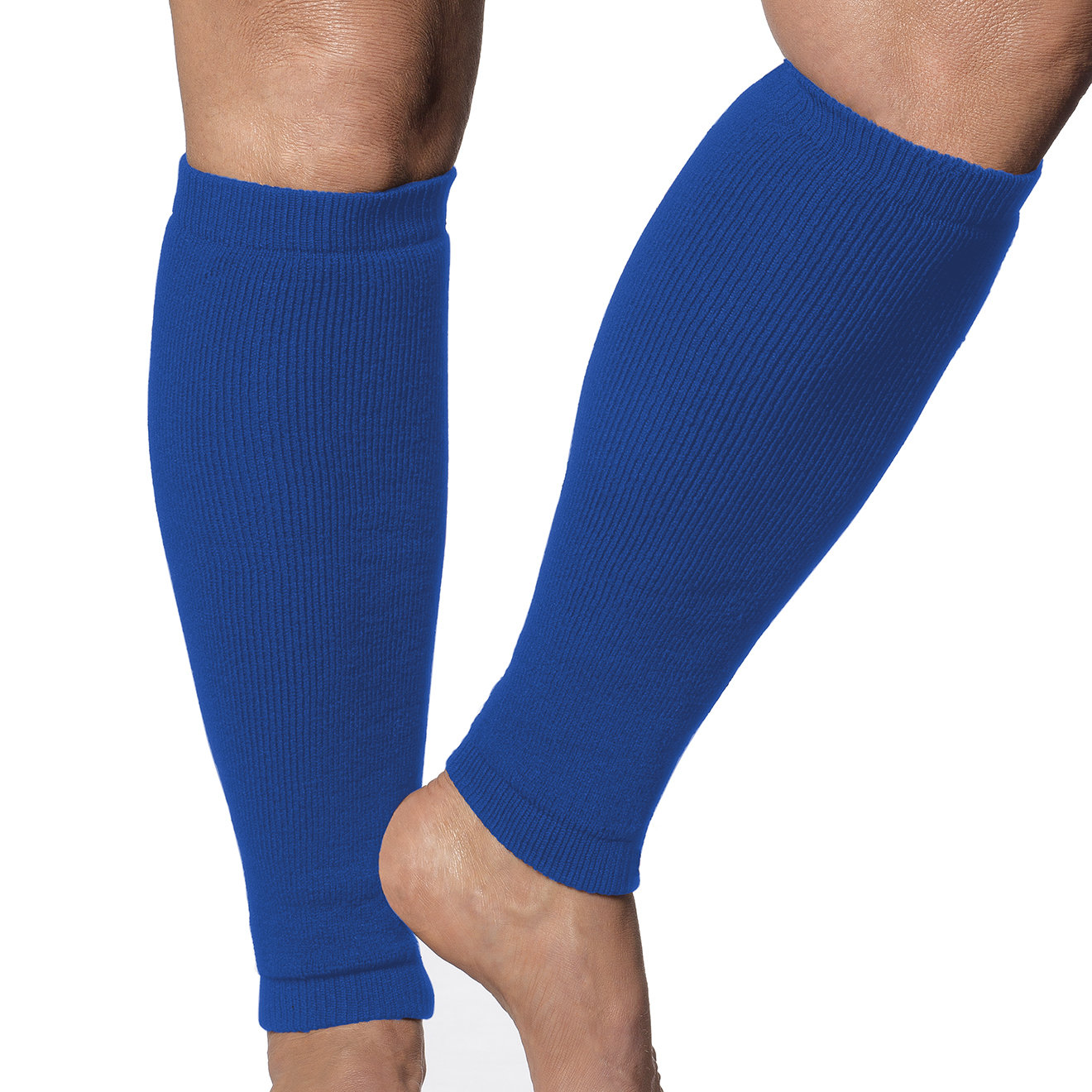 Stop Skin Tears with UPF 50+ Sun Protection Leg Sleeves -Heavy (Regular) Weight. Diabetes or Raynauds help. (Pair), Colour: Royal Blue