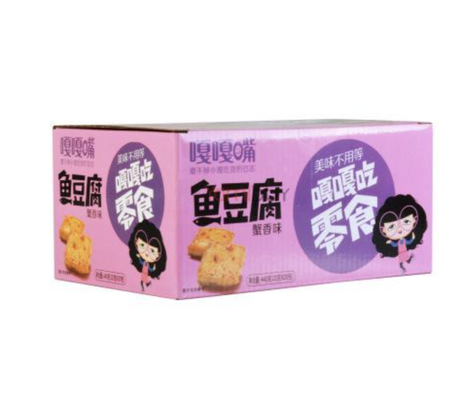 嘎嘎嘴 鱼豆腐蟹香味 30bag Surimi (artificial) bean product 30bag*22g 660g