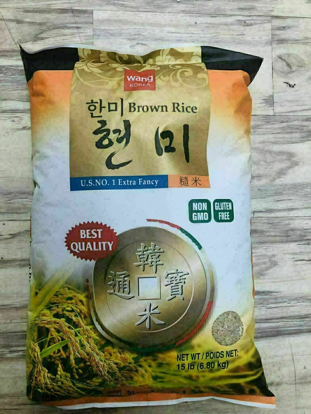 王 韩国糙米 ~15lb Wang Brown Rice ~15lb