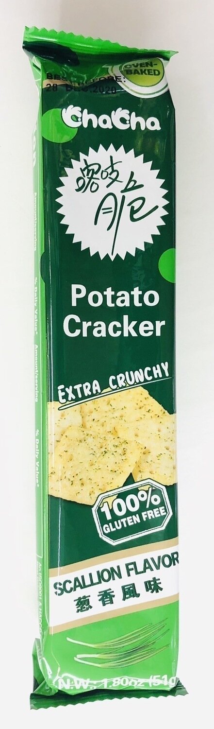 ChaCha咯吱脆葱香风味 Potato Cracker EXTRA CRUNCHY SCALLION FLAVOR~1.8oz(51g)
