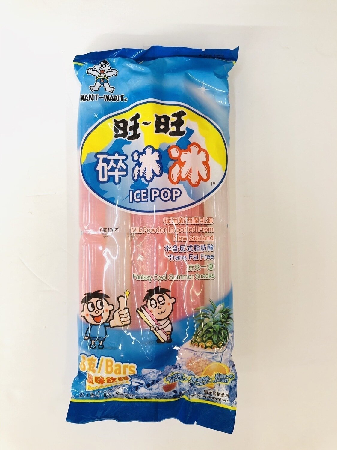 旺旺碎冰冰风味饮料 WANT~WANT ICE POP Mixed Flavored Drink~8 Bars 21.1oz(624ml)