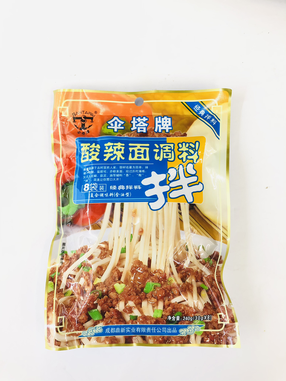 伞塔牌酸辣面调料(拌) SANTAPAI Noodle Sauce - Hot & Sour Flavour 240g(30X8)