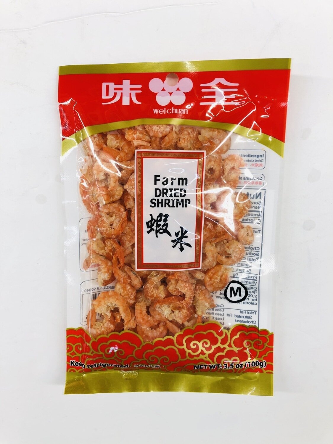味全虾米 weichuan farm dried shrimp～3.5oz