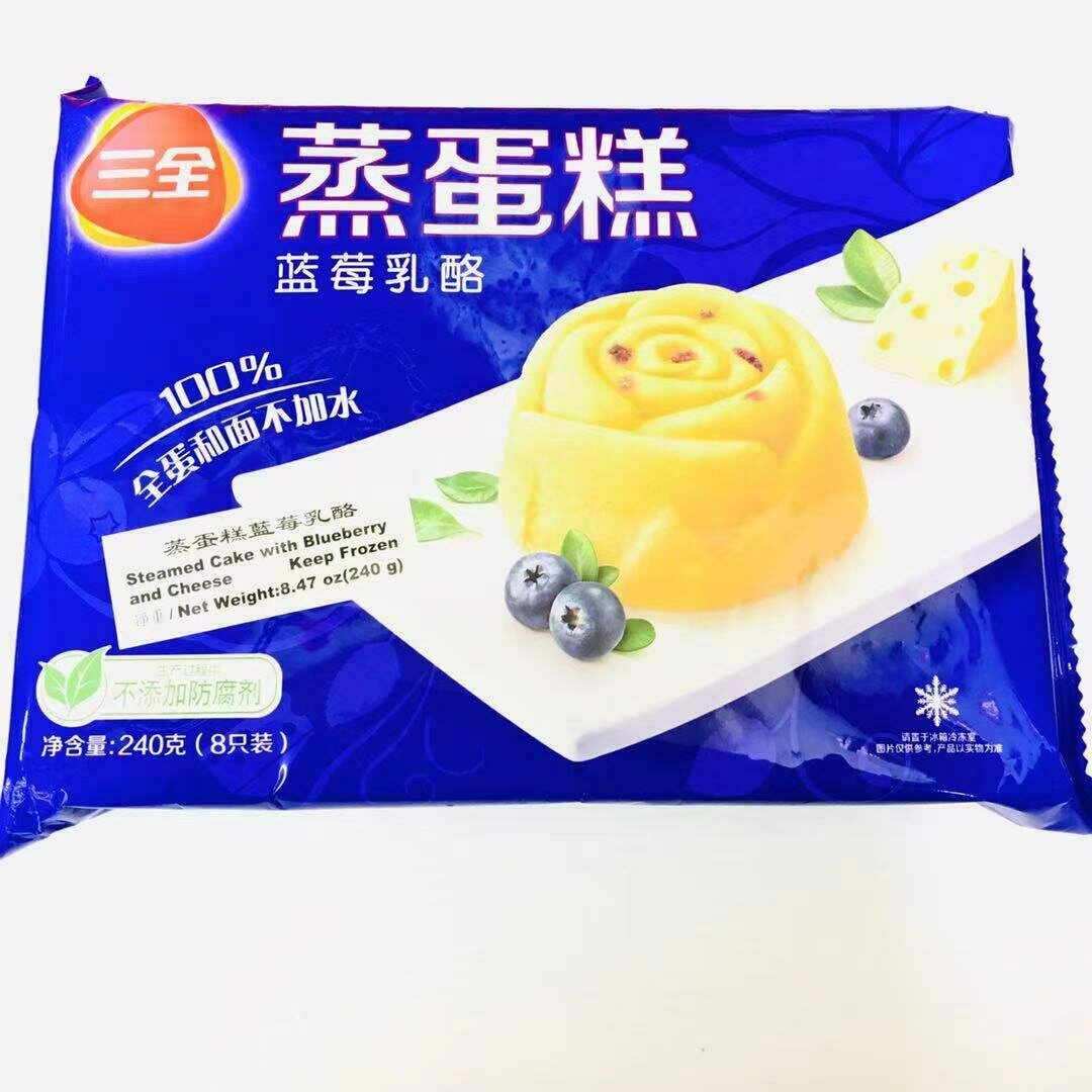 FZ【冷冻】三全 蒸蛋糕 蓝莓乳酪 240g