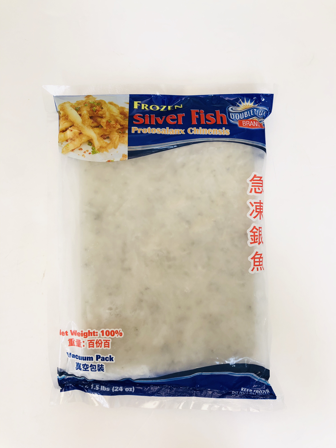 DOUBLE BLUE 急冻银鱼 Frozen Silver Fish 1.5lbs(24oz)