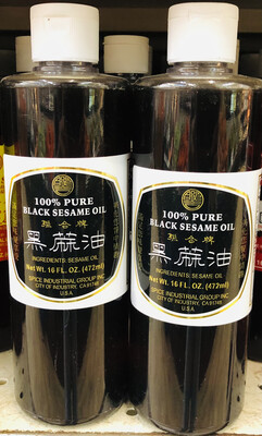 联合牌 黑麻油 LIAN HOW BRAND 100% PURE BLACK SESAME OIL 16 FL.OZ. (472ml)
