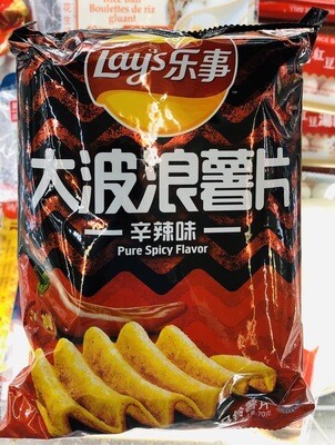 乐事大波浪薯片辛辣味Lay's Pure Spicy Flavor~70g​