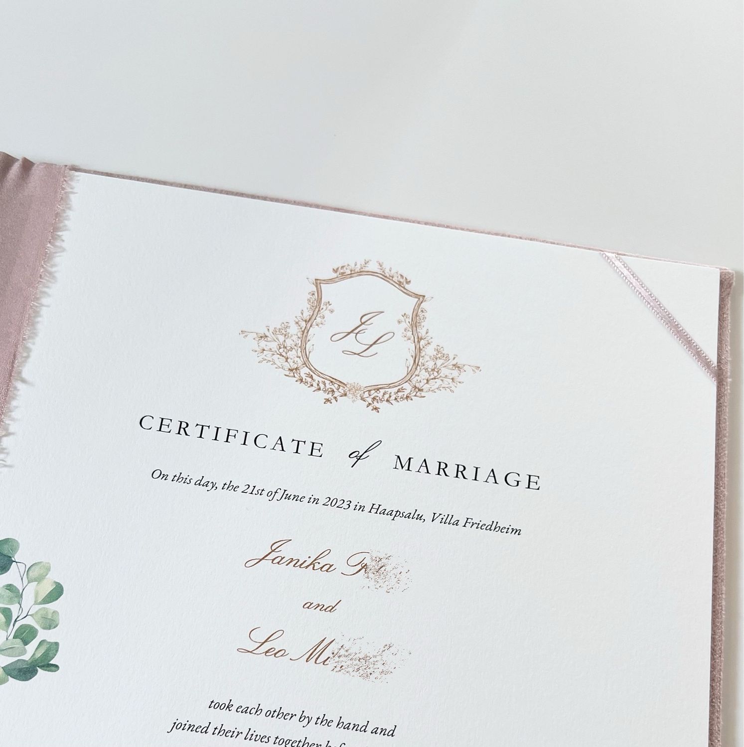 Abielutunnistus, Certificate of Marriage, abielutunnistuse tõend, abielutunnistuse  sertifikaat, pulmatseremoonia sertfikaat, abieluvannete sertifikaat, abieluvannete tõend