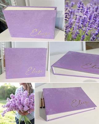 Pehme sametine fotoalbum raamatuköites, käsitööna valmistatud. Säilitage oma kõige kallimad hetked kaunilt kujundatud, käsitööna valminud personaliseeritud fotoalbumis. See pehme kaanega album on ideaalne valik pulma-, beebi-, laste- või tähtpäevaalbumiks, pakkudes elegantset ja ainulaadset viisi mälestuste talletamiseks.