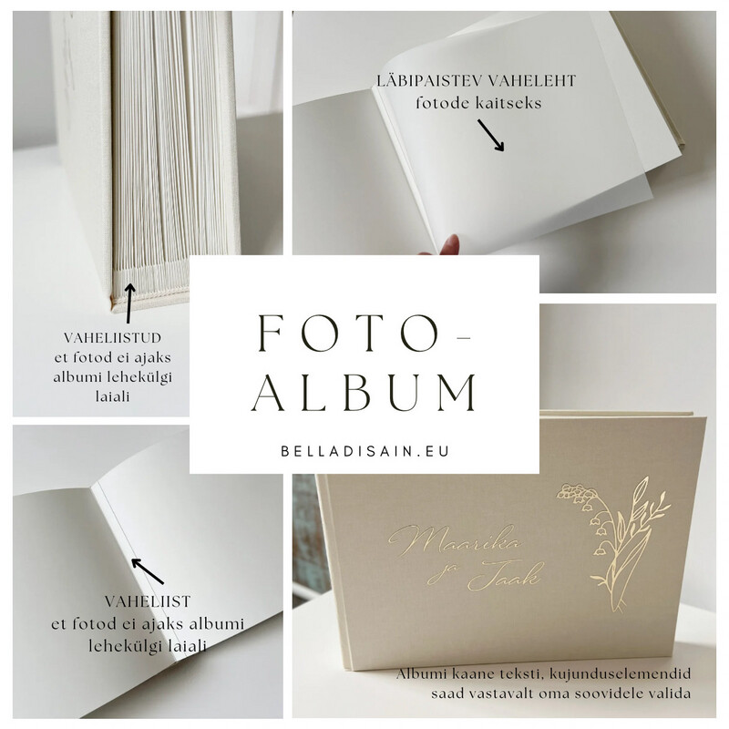Käsitöö fotoalbum liimköites