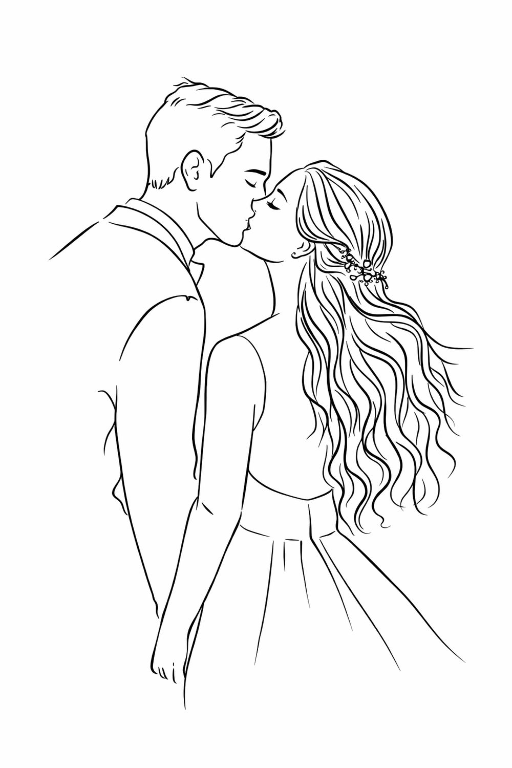 Personaalne Line Art joonistus