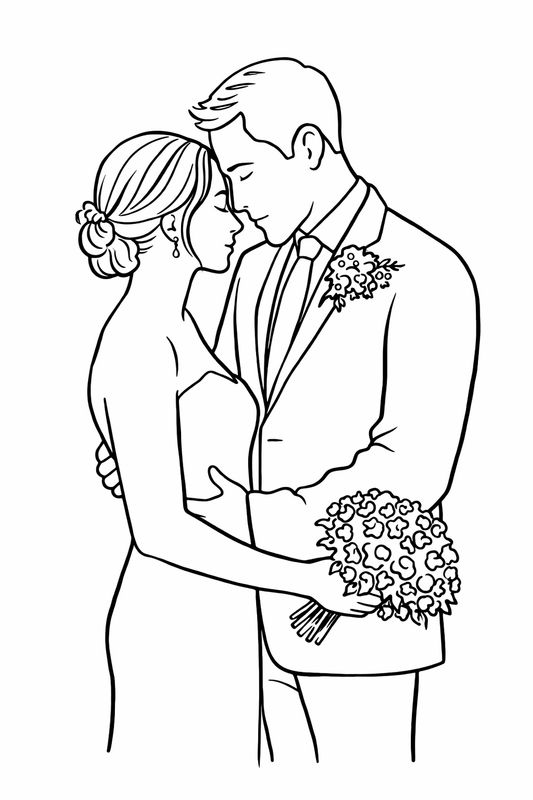 Personaalne Line Art joonistus