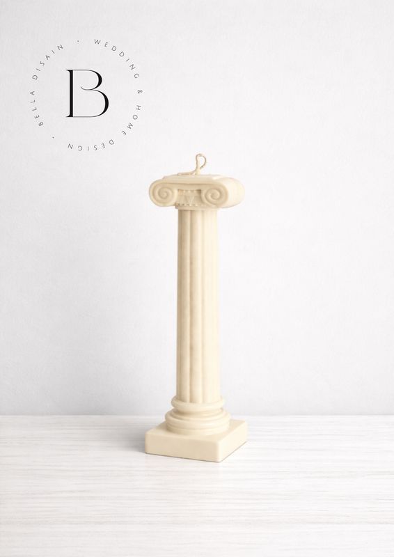 Sojavahast disainküünal Roman Column – küünal Rooma sammas