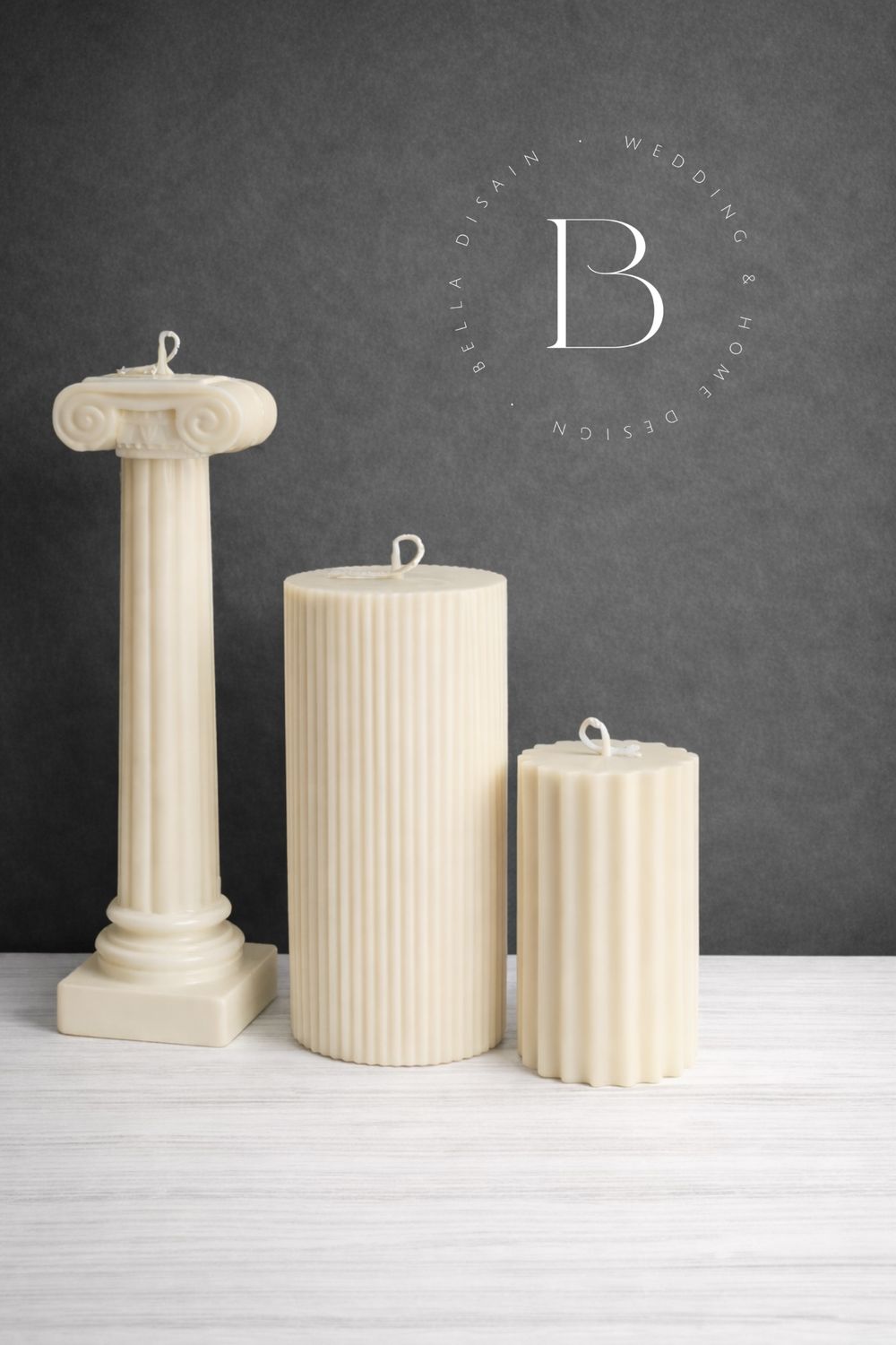 Sojavahast disainküünal Roman Column – küünal Rooma sammas