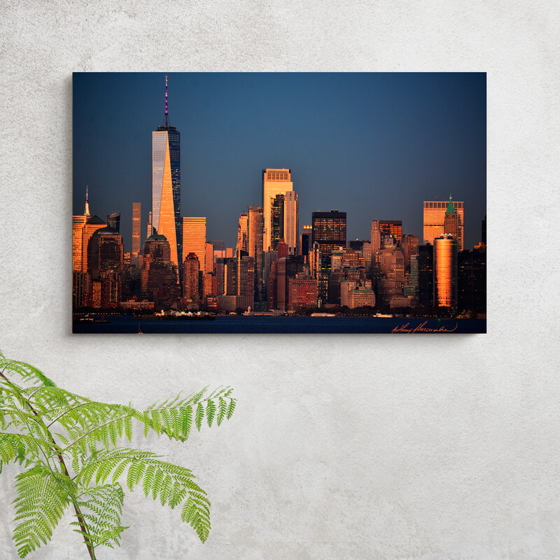 New York City At Twilight #2 18 New York City At Twilight #2 18"x12" inch Gallery Wrapped Canvas Wall Art, an Anthony Abercrombie Original Photograph Was $150 Holiday Sale Price $100